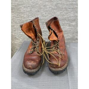 Vintage Red Wing Shoes Boots Mens Size 6 Brown Irish Setter Sport Vibram USA